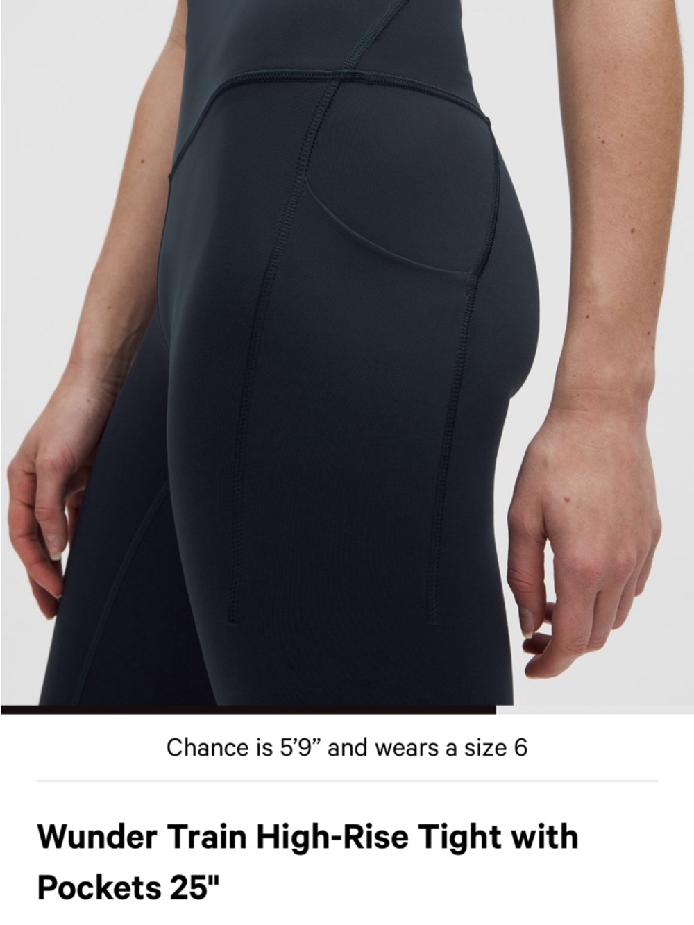 Lulu Lemon High-Rise Tight with Pockets in Black